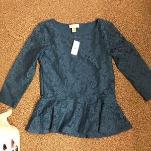 Ann Taylor Loft lace peplum